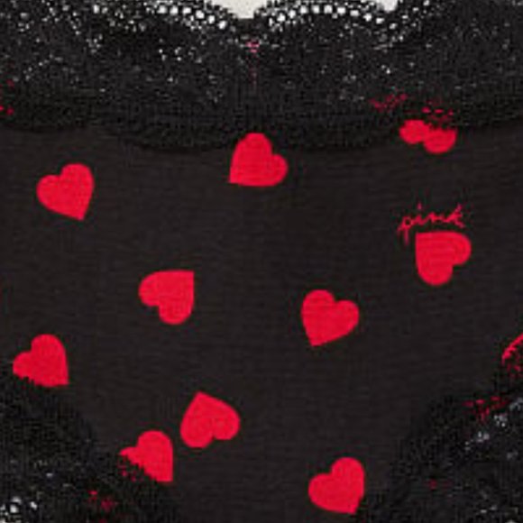 ❤️HEARTS VS PINK Lace-Trim Cheekster Valentine's Day Holiday Panties NWT - Picture 6 of 8